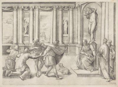 Men in Audience by Battista Franco
