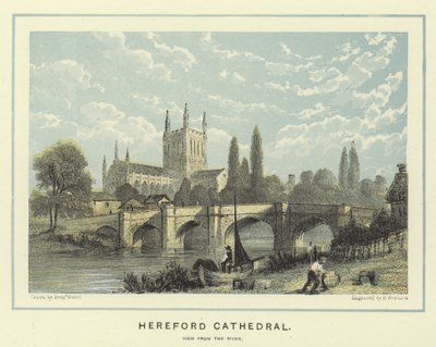 Hereford Cathedral, View from the River by Benjamin Baud