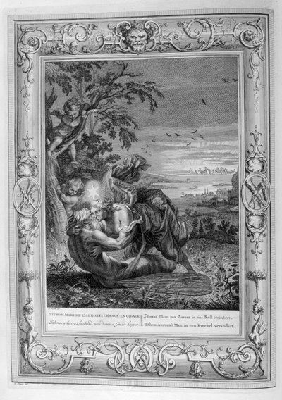 Titon and Aurora (engraving) by Bernard Picart