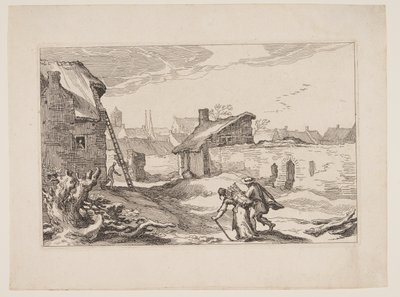 Plate 11, from Landscapes with Farmhouses by Boetius Adams Bolswert