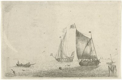 Seascape with a Fishing Boat by Bonaventura Peeters (I)