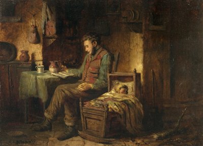 Domestic Scene, c.1850 by British School