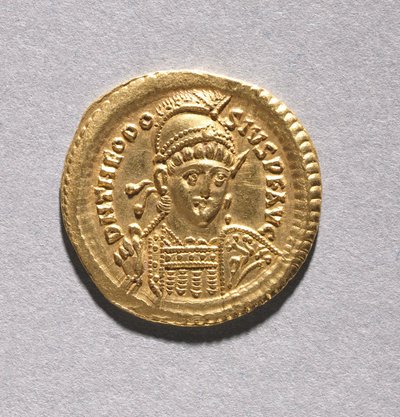 Solidus of Theodosius II and Valentinian III by Byzantine