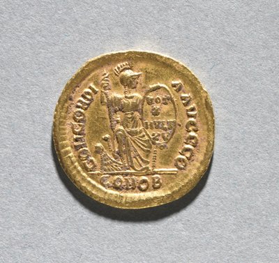 Solidus of Theodosius I the Great by Byzantine