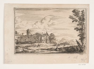 Villa with Double Staircase Seen from the Garden by C.A. Lorentzen