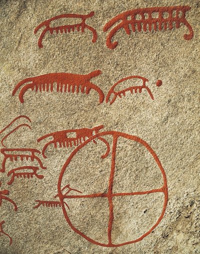 Vitlycke Rock Carvings, Tanum, Sweden by J.B. and Brown J. Rowbotham