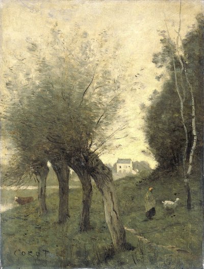 Landscape with Pollard Willows by Camille Corot
