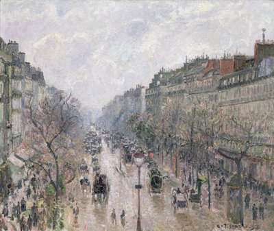 Le Boulevard Montmartre by Camille Jacob Pissarro