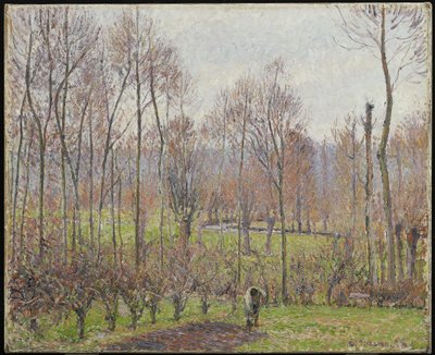 Poplars, Grey Weather, Eragny by Camille Jacob Pissarro