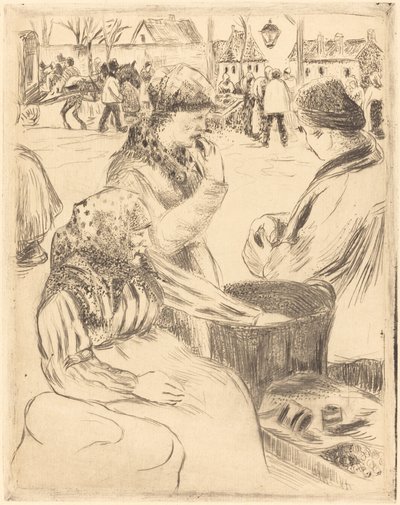 Chestnut Vendors by Camille Pissarro