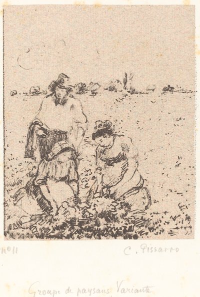 Group of Peasants by Camille Pissarro