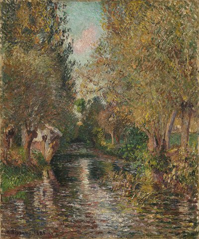 The Washhouse of Bazincourt by Camille Pissarro