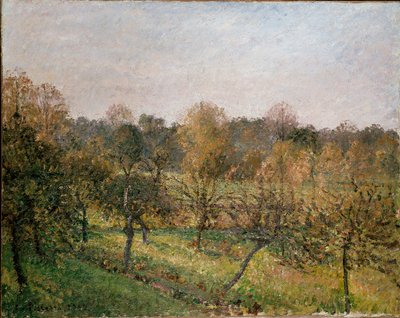 Sunset at Eragny-sur-Epte, Autumn, 1902 by Camille Pissarro