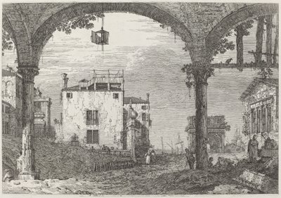 The Portico with the Lantern, c. 1735-1746 by Canaletto