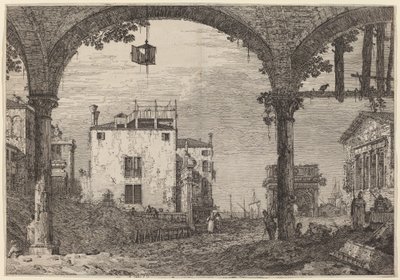 The Portico with the Lantern by Canaletto