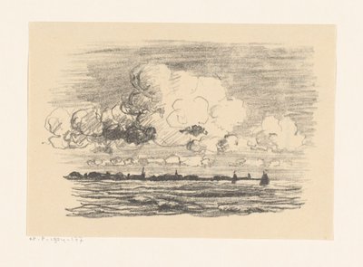 Clouds Over Water by Carl August Breitenstein