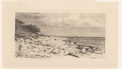 Beach with Pebbles by the Sea by Carl Bloch