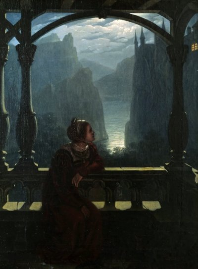 Knights Castle in the Moonlight by Carl Friedrich Hampe