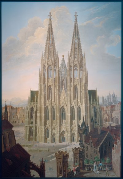 West Facade of Cologne Cathedral by Carl Georg Enslen