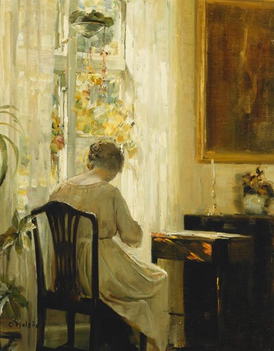 A Woman in an Interior by Carl Holsoe