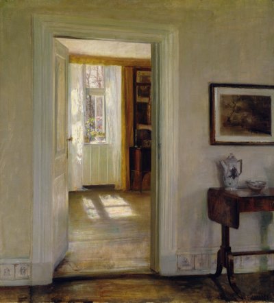 Interior with Garden by Carl Holsoe