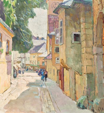 Dr. Seipel Street in Mödling by Carl Moll