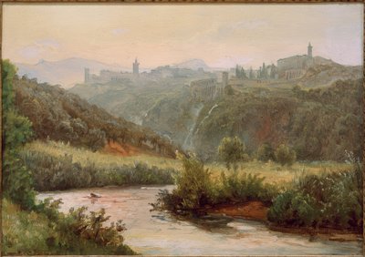 View of Tivoli and the Waterfalls by Carl Morgenstern