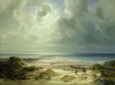 Dune by Helgoland, Tranquil Sea by Carl Morgenstern