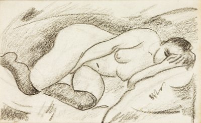 Reclining Female Nude by Carl Newman