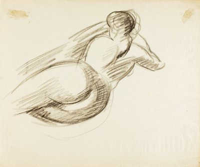 Reclining Female Nude, Back View by Carl Newman