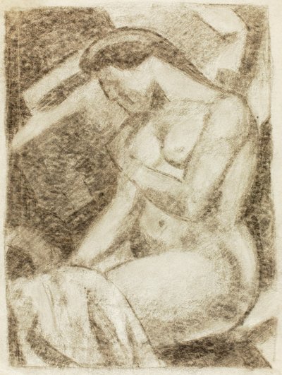 Seated Female Nude by Carl Newman