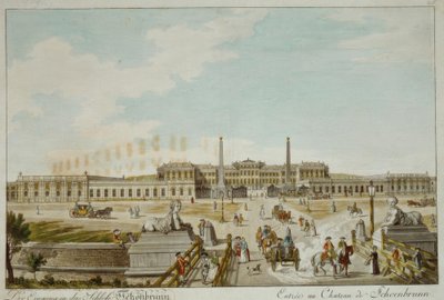 The Entrance to Schönbrunn Palace by Carl Schütz