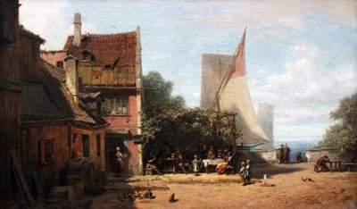 Old Tavern at Lake Starnberg by Carl Spitzweg