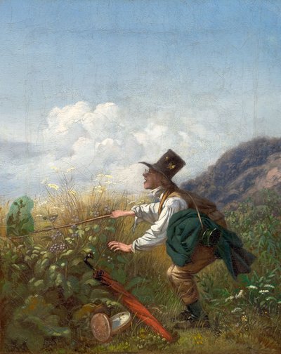 The butterfly catcher Botanist by Carl Spitzweg