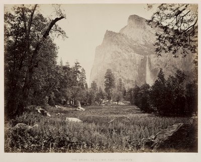 Bridal Veil, Yosemite by Carleton E. Watkins