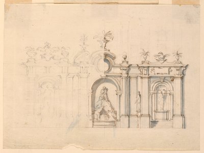 Colonnade with Fountain by Carlo Marchionni