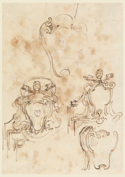 Sketches for Frames and Escutcheons by Carlo Marchionni