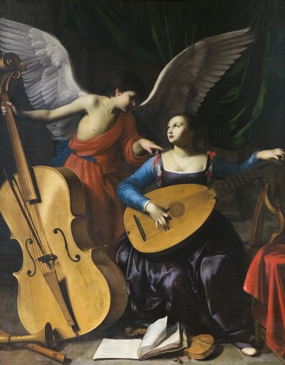 Saint Cecilia and the angel by Carlo Saraceni