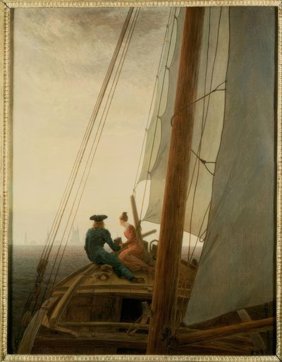 On the Sailboat by Caspar David Friedrich