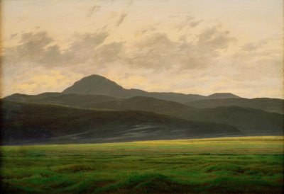 Mountain Landscape in Bohemia by Caspar David Friedrich