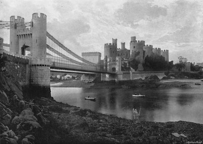 Conway Castle and Bridges, c1896 by Catherall and Pritchard