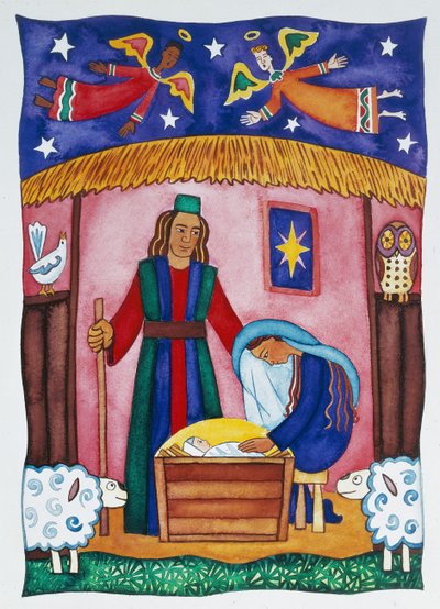 Nativity with Angels by Cathy Baxter