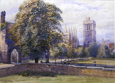 New College with Bell Tower by Charles A. Sheehan