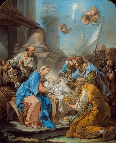 Adoration of the Kings by Charles André van Loo