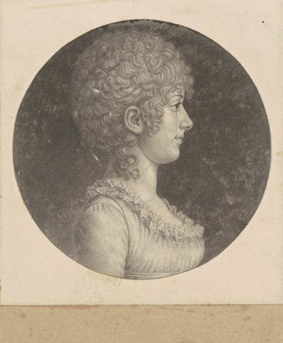 Margaret Polk by Charles B. J. Févret de Saint Mémin