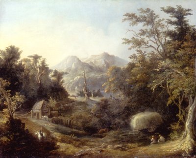 Landscape with Farm and Mountains, 1832 by Charles Codman