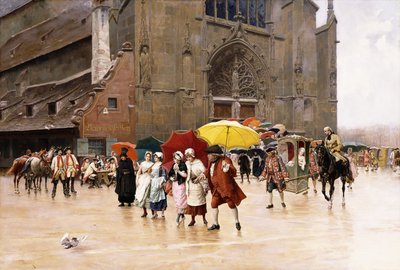 After Church by Charles Edouard Delort