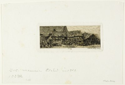 Peasant Dwelling at Cricey by Charles Emile Jacque