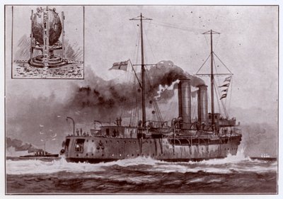 A Minelayer (litho) by Charles John de (after) Lacy