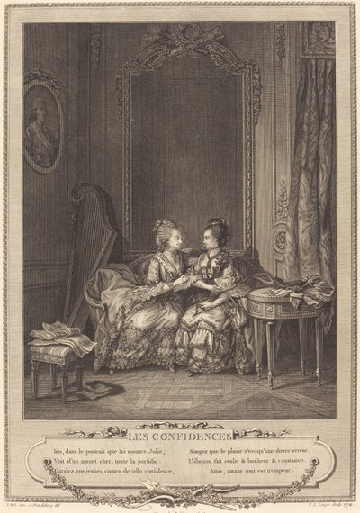 The Confidences by Charles Louis Lingée after Sigmund Freudenberger